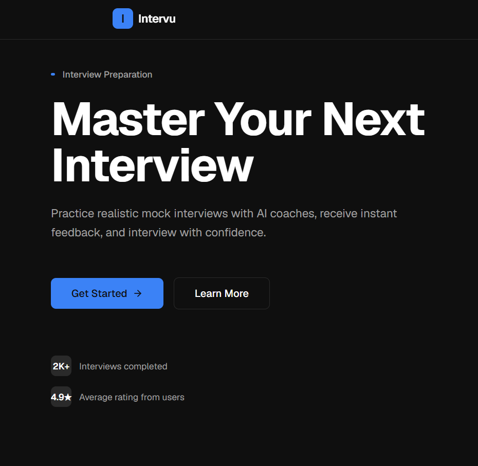 Verviq interview platform landing screen